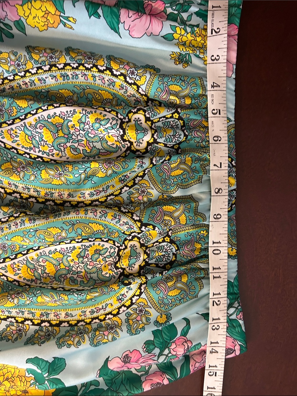 Kobi Halperin Floral Paisley Tiered Maxi Skirt Aqua Boho - Picture 10 of 15